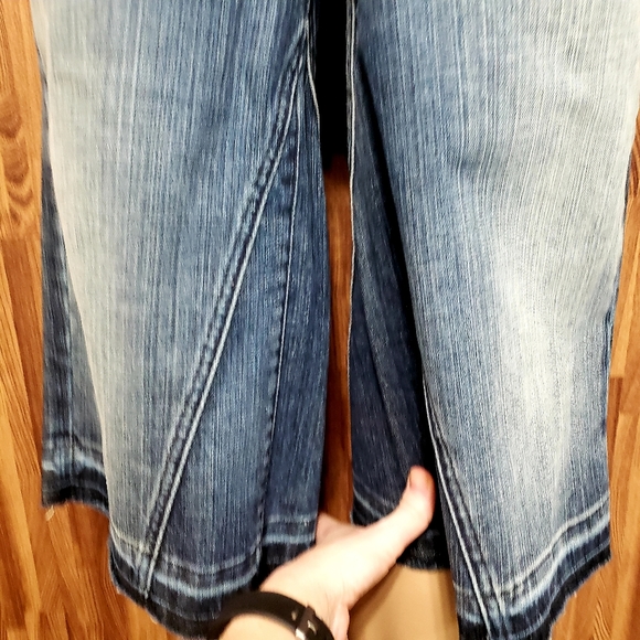 Sz 26 NWTDavid Kahn Lana Frayed Cropped Jeans… - Picture 2 of 9